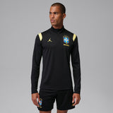 Camiseta Brasil Jordan Manga Longa Academy Pro 2026 Treino Masculina