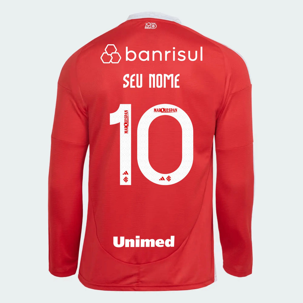 Camisa Adidas Internacional Manga Longa 2025/26 I Com Patrocínios